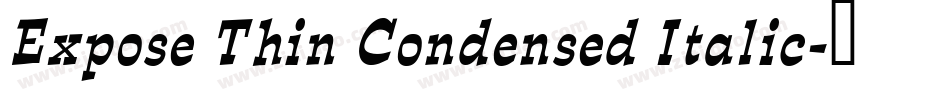 Expose Thin Condensed Italic字体转换